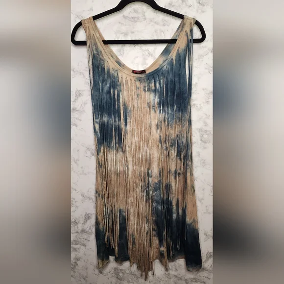 open lace back dress Women's Silver Fringe Dress main image 1